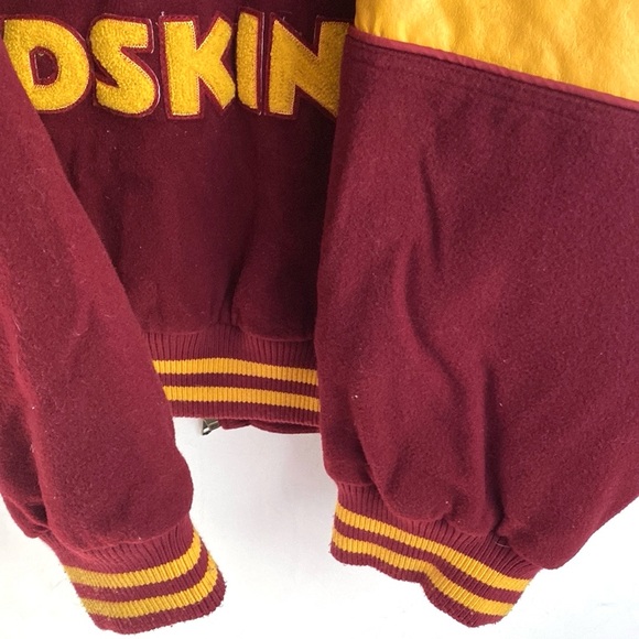 Vtg Washington Redskins Burgundy & Yellow Varsity Bomber Jacket, Unisex, Size XL - Picture 7 of 16